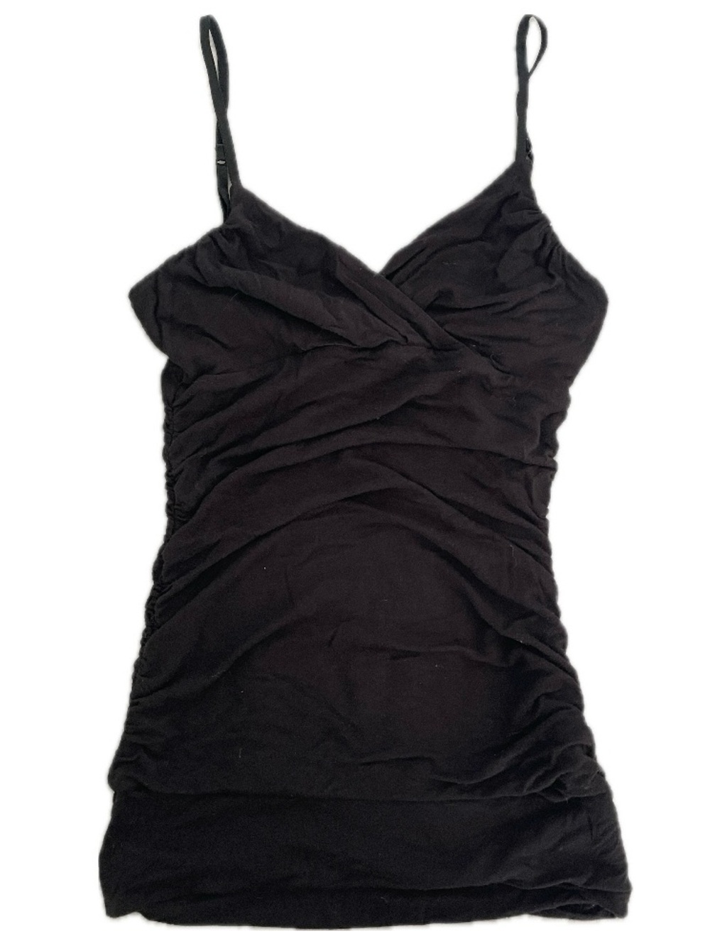 ✰ Dynamite Black Ruched V-Neck Cami ✰